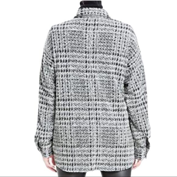 Max Studio houndstooth Shacket Top Jacket - Picture 3 of 6